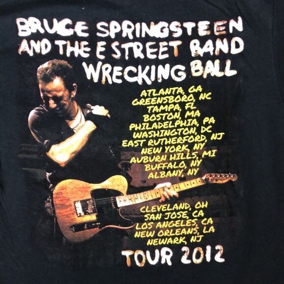 Vintage Bruce Springsteen & The E Street Band Tour 2012 T-Shirt | 2-Sided | M - Picture 5 of 5
